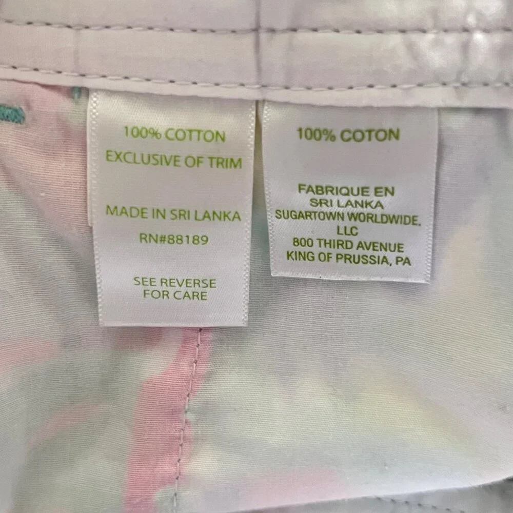 Lilly Pulitzer Callahan Shorts Womens‎ 00 Vibrant Tropical Cotton Stretch Preppy